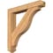 Ekena Millwork Funston Arts and Crafts Smooth Bracket w/ Offset Brace, Western Red Cedar, 5 1/2"W x 32"D x 32"H BKT0604X32X32FST03SWR - alternate 1